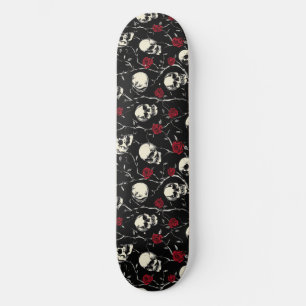 Crânes gothiques et skateboard Rose