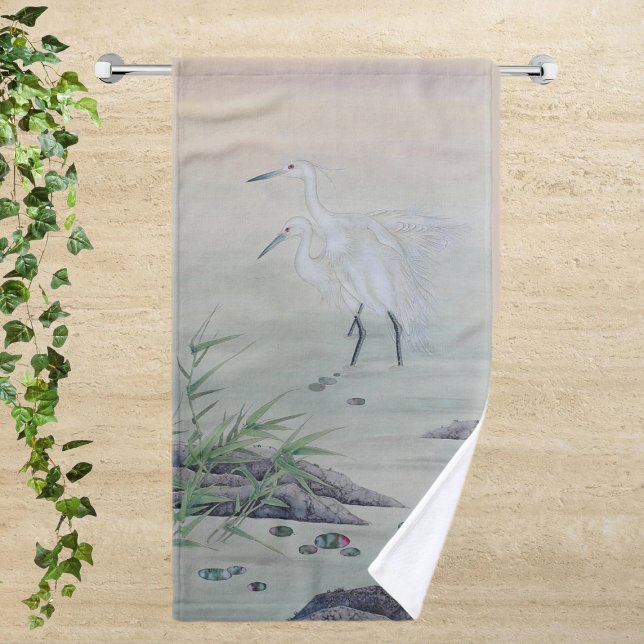 Cranes in Chinese River  Hand Towel (Creator Uploaded)