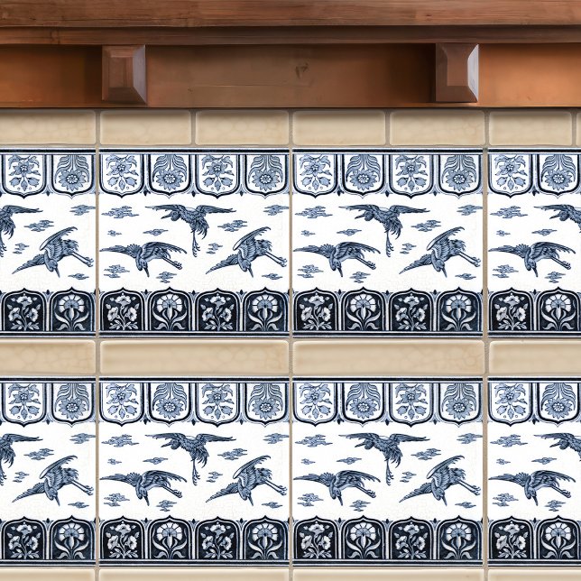 Cranes in Flight by Christopher Dresser Victorian Tile (Creator Uploaded)