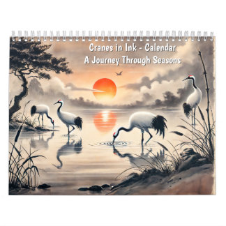 Cranes in Ink – A Journey Through Seasons Calendar