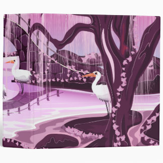 Cranes in the Korean Garden Binder