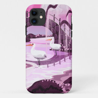 Cranes in the Korean Garden iPhone 11 Case