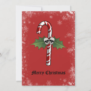 Crânes Joyeux Noël Carte de vacances