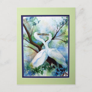 Cranes Kissing Postcard