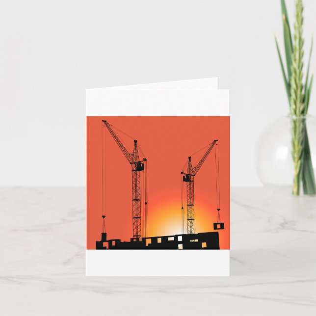Cranes On A Building Card (Creator Uploaded)