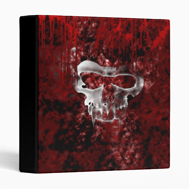 Crânes vampires Classeur gothique Grunge (Devant/Côté)