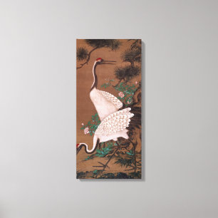 Cranes, Watanabe Shuseki Japanese Fine Art Canvas Print