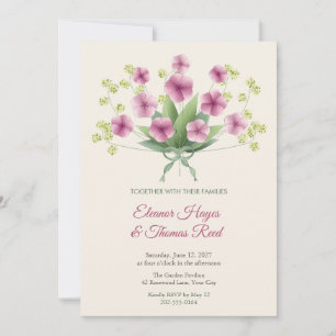 Cranesbill Alchemilla Garden Wedding Invitation