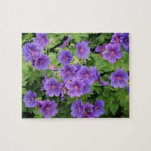 Cranesbill Geranium Floral Jigsaw Puzzle