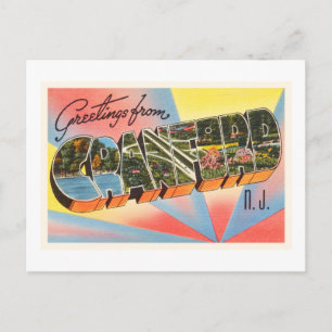 Cranford New Jersey NJ Vintage voyage Carte postal