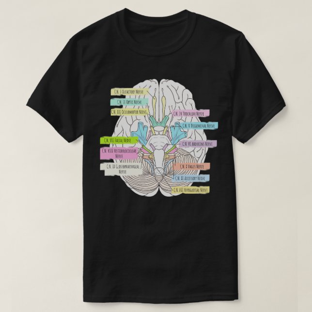 Cranial Nerves 2 T-Shirt (Design Front)