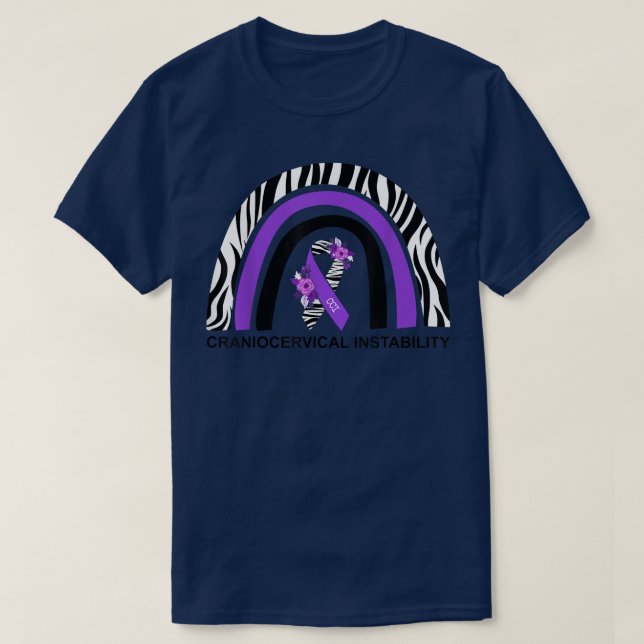Craniocervical Instability CCI Awareness Purple Ze T-Shirt (Design Front)