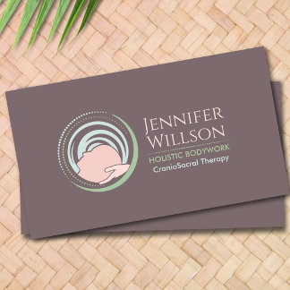 Craniosacral Therapist Head Hands Flow Holistic Business Card