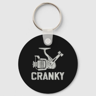 Crank Bait Fishing Lure Cranky Funny Fishing Fishe Keychain
