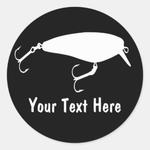 Crankbait Fishing Lure to Personalize Classic Round Sticker