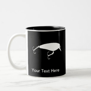 Crankbait Fishing Lure to Personalize Two-Tone Coffee Mug