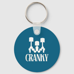 Cranky Car Engine Cars Lover Illustration Keychain