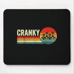 Cranky Car Engine Crankshaft Fathers Day Dad Men H Mouse Pad
