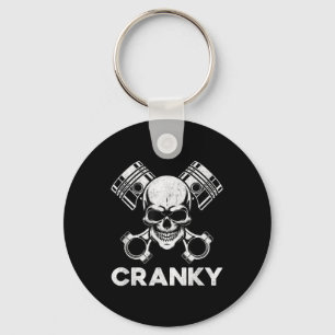 Cranky Car V8 Engine Crankshaft Cars Lover, Mechan Keychain