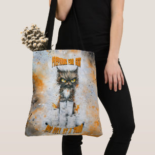 Cranky Cat Hoarding For A Crisis Tote Bag