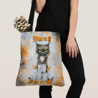Cranky Cat Hoarding For A Crisis Tote Bag