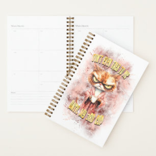 Cranky Cat With Coffee Planner