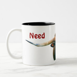Cranky Cow - Two Tone Mug - Need Coffee