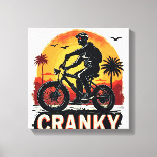 Cranky: Energise Your Ride – Fun Biker Tee Canvas Print