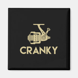 Cranky Funny Gift Ideas For Fishing Crankbait Fish Magnet