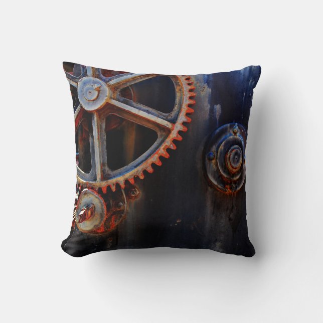 cranky modern industrial pillow (Front)