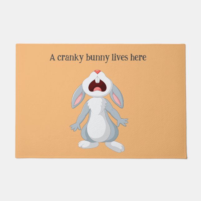 Cranky Rabbit Doormat (Front)