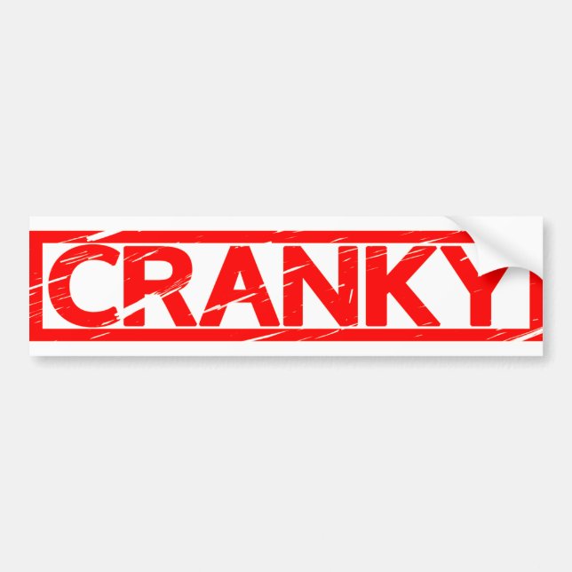 Cranky Stamp Bumper Sticker (Front)