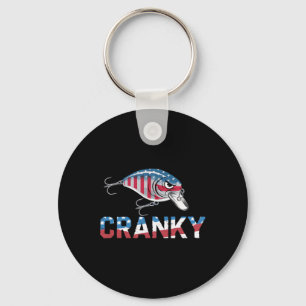 Cranky Usa Crankit Fishing Fathers Day Keychain