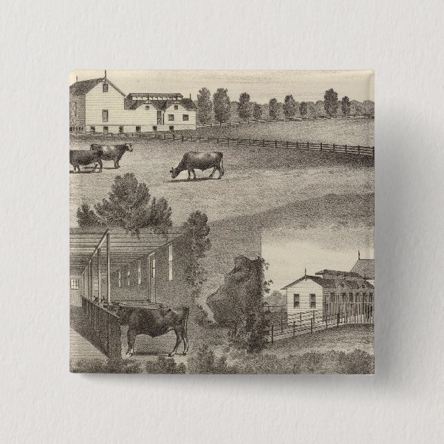 Cranmoor Farm, Toms River, NJ 2 Inch Square Button (Front)