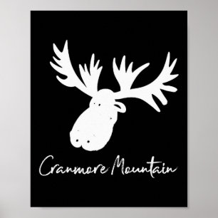 Cranmore Mountain New Hampshire Moose Antlers Ski  Poster