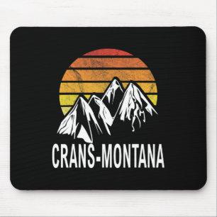 Crans-montana Swiss Alps Switzerland Ski Resort Sn Mouse Pad