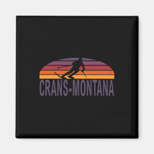 Crans-montana Swiss Alps Switzerland Ski Snowboard Magnet