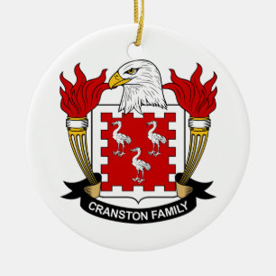 Cranston Family Crest Ceramic Ornament