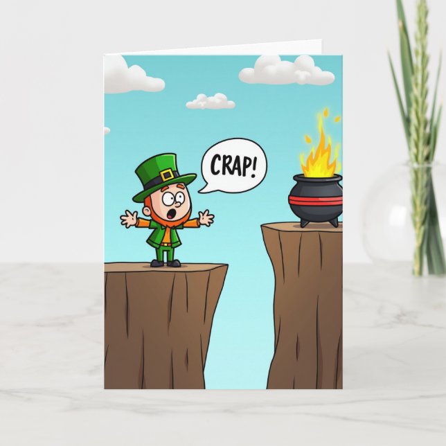 Crap Leprechaun Funny Situation Card (Front)