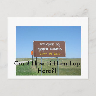 Crap! North Dakota Postcard