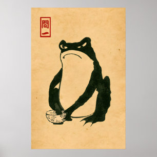 Crapaud Grincheux A3 A4 Impression d'Art Mat. Arti