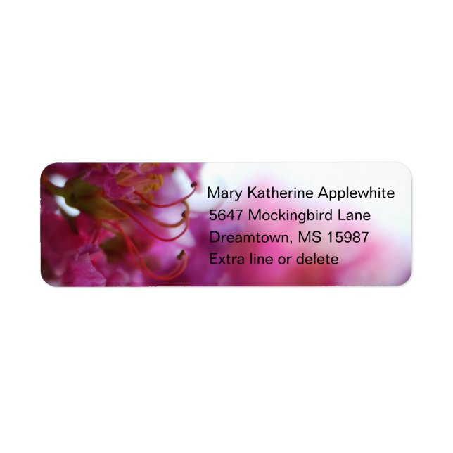 Crape Myrtle Return Address Labels (Front)