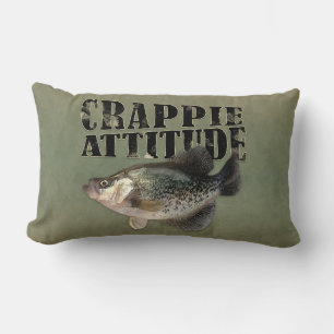 Crappie Attitude Fish Fishing Lumbar Pillow