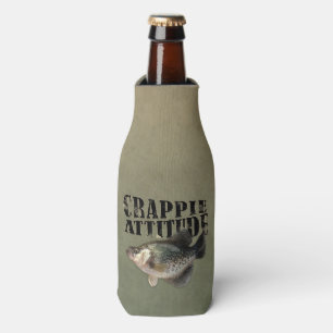 Crappie Attitude Funny Fishing Bottle Cooler