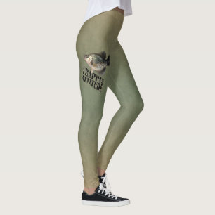 Crappie Attitude Funny Fishing Leggings