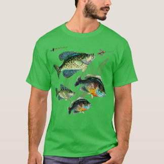 Crappie Bluegill Fishing s Volée noire Sweat - shi