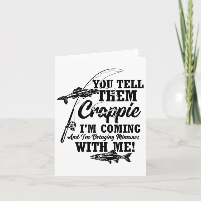 Crappie Fishing Angler  Card (Front)