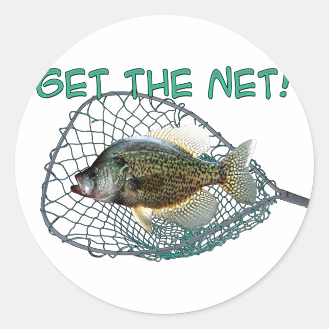 Crappie fishing classic round sticker (Front)
