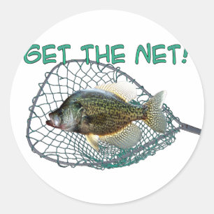 Crappie fishing classic round sticker