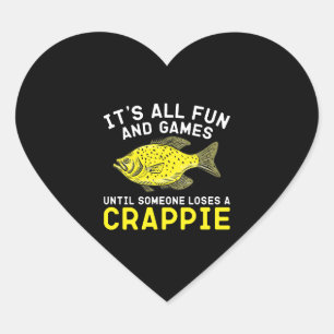 Crappie Fishing Fisherman Rod Fish Heart Sticker